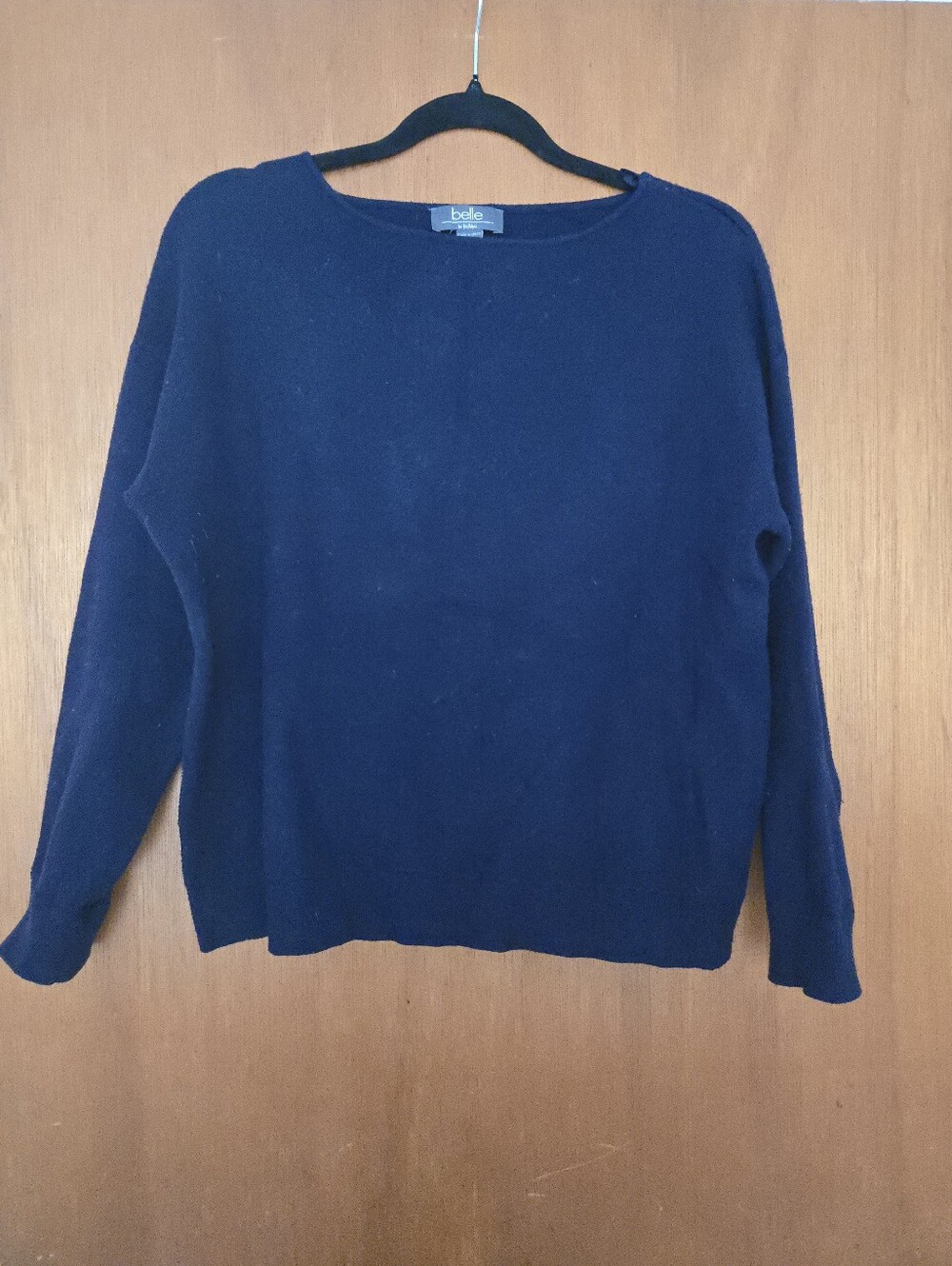 Soft Navy Boatneck Women's Sweater